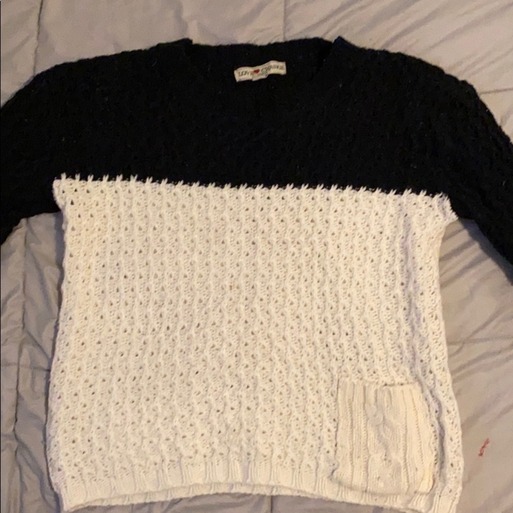 Black and white sweater